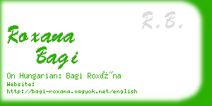 roxana bagi business card